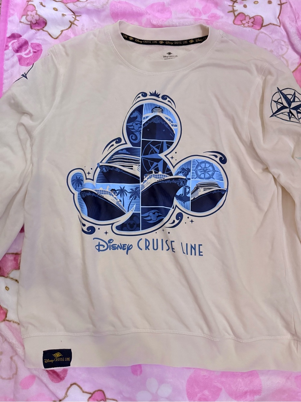 Cream and Navy Blue DCL Mickey Sweater!